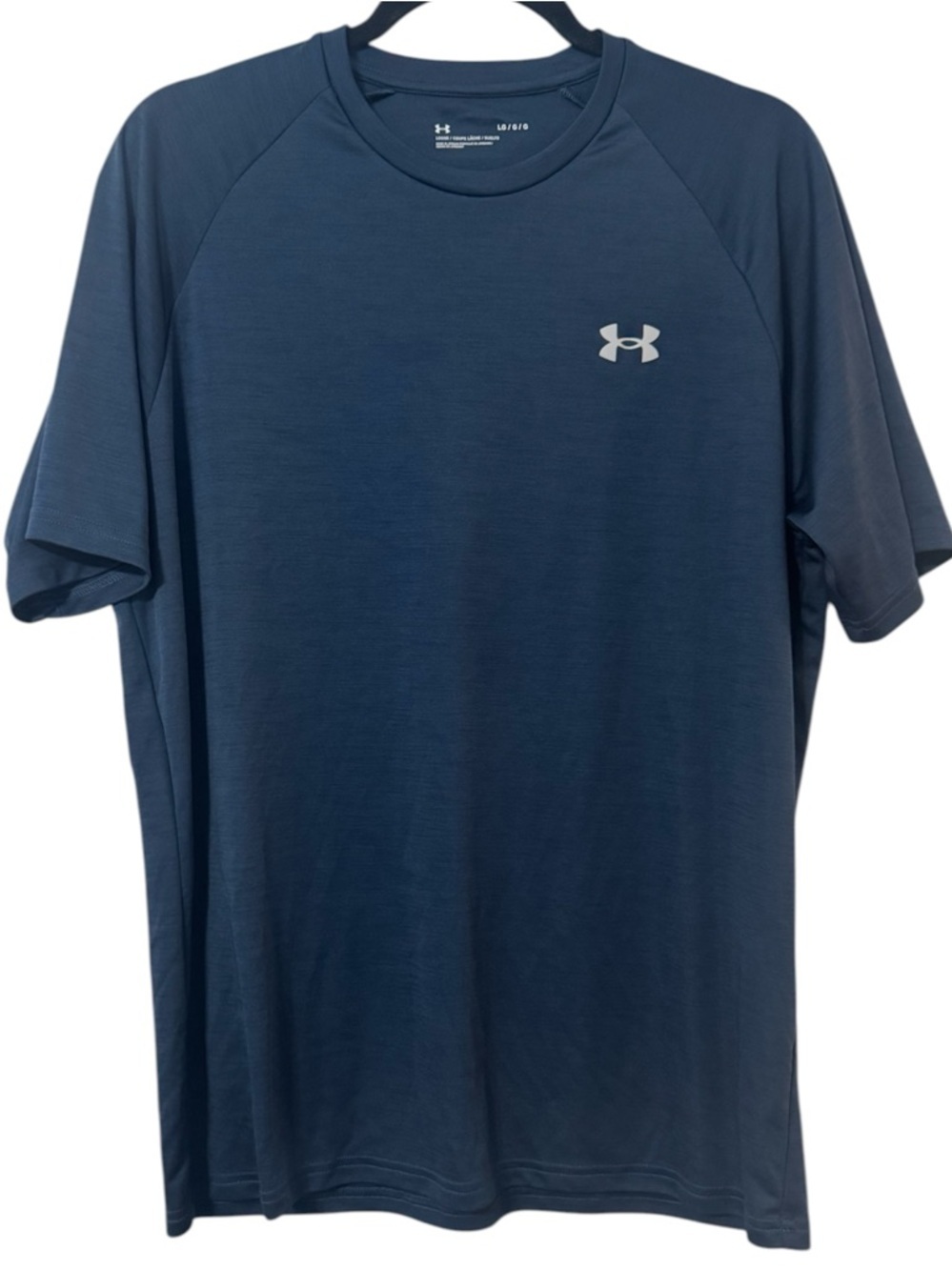 Under Armour Blue HeatGear Athletic T-Shirt Short Sleeve Logo Tee Men’s Large